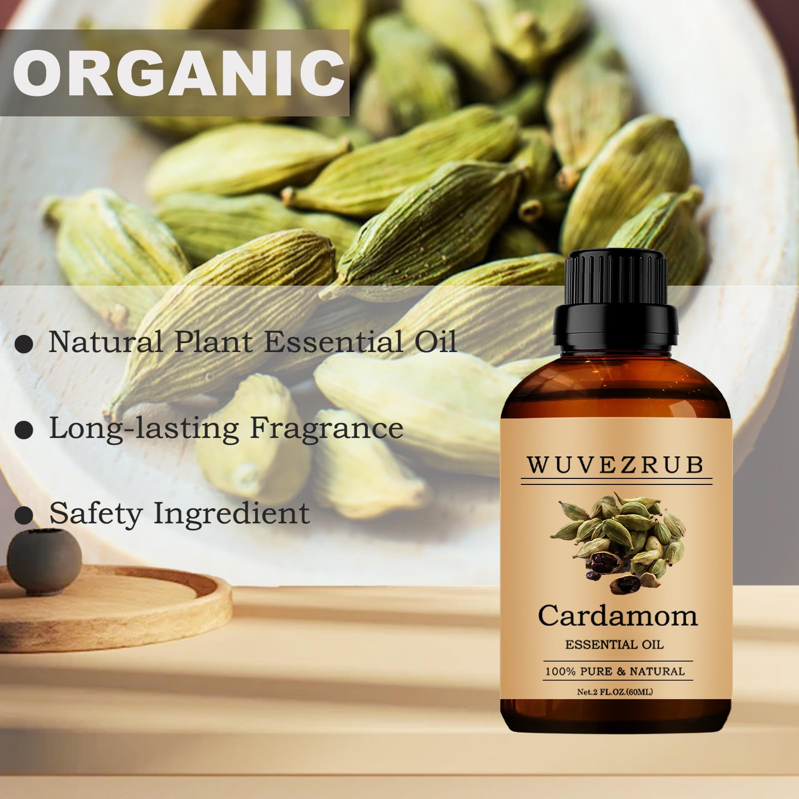 Uso en piel: cardamomo Wuvezrub con tónicos o cremas