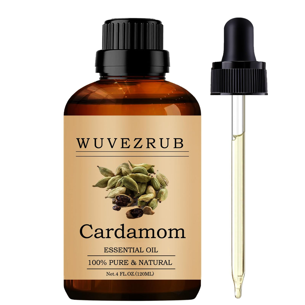 Wuvezrub Cardamomo 120 ml frasco para aromaterapia.