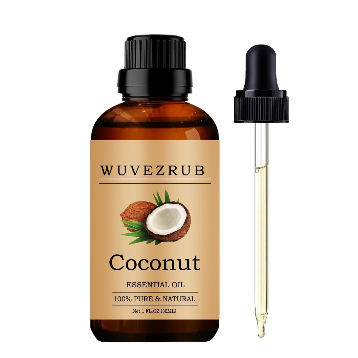 Wuvezrub Coco: botella de aceite esencial para difusor, aroma suave.