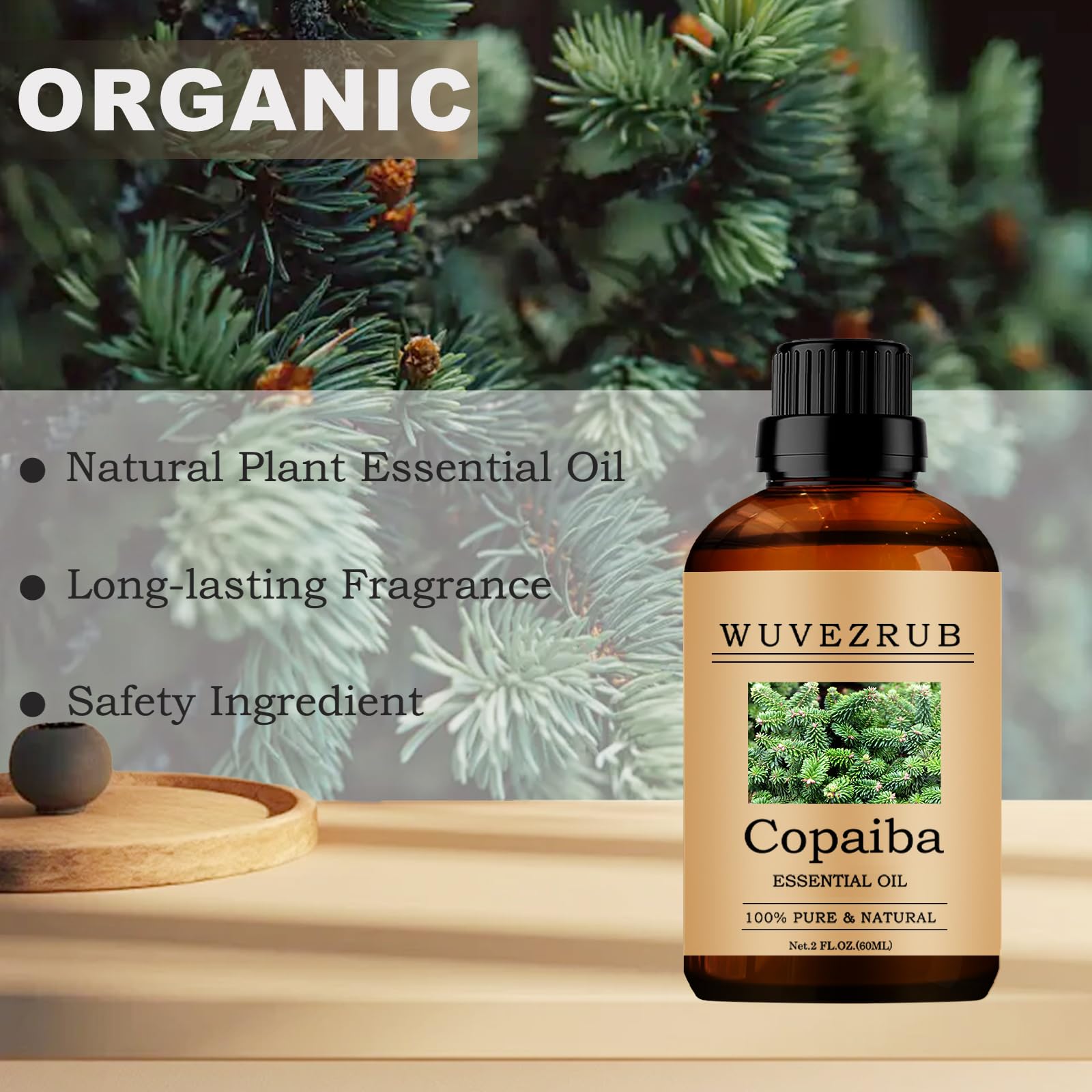 Wuvezrub Copaiba aceite para cuidado de la piel, añade una gota a cremas.