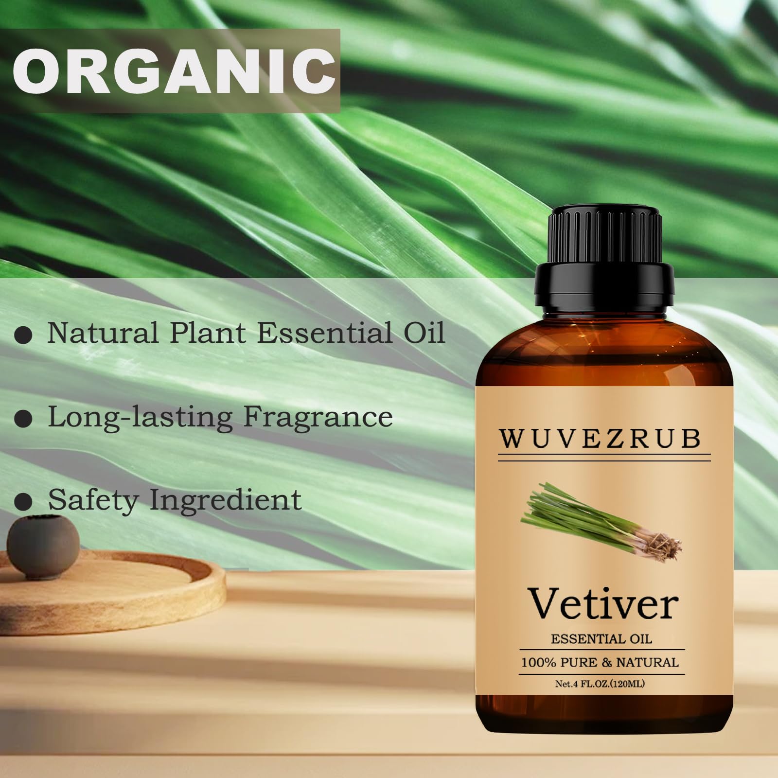 Wuvezrub Vetiver: cuidado de la piel con aceite puro y versátil.