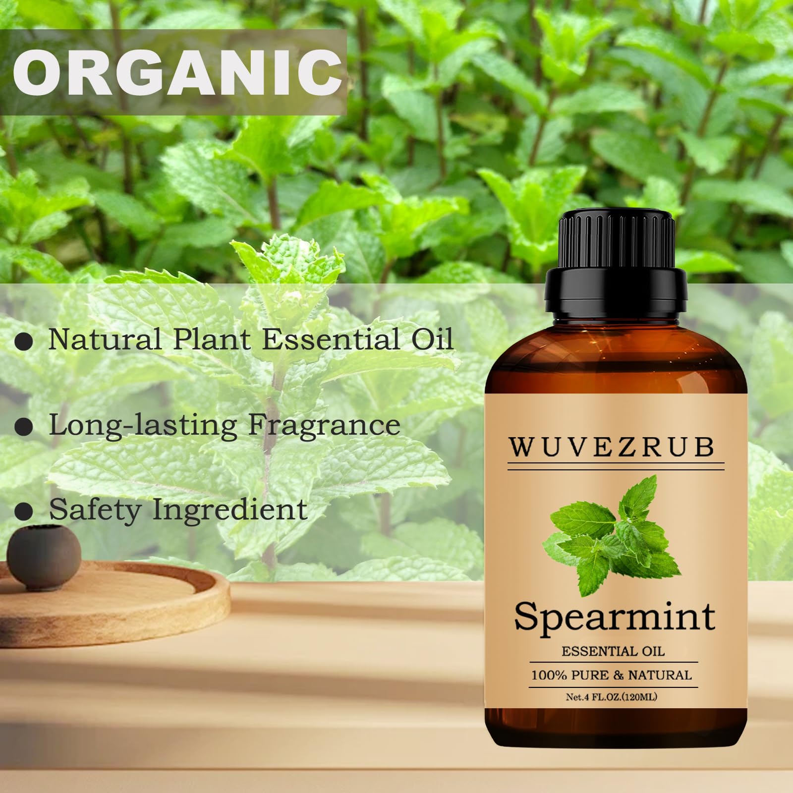Aceite de menta verde Wuvezrub para piel, añade al tónico o serúm.