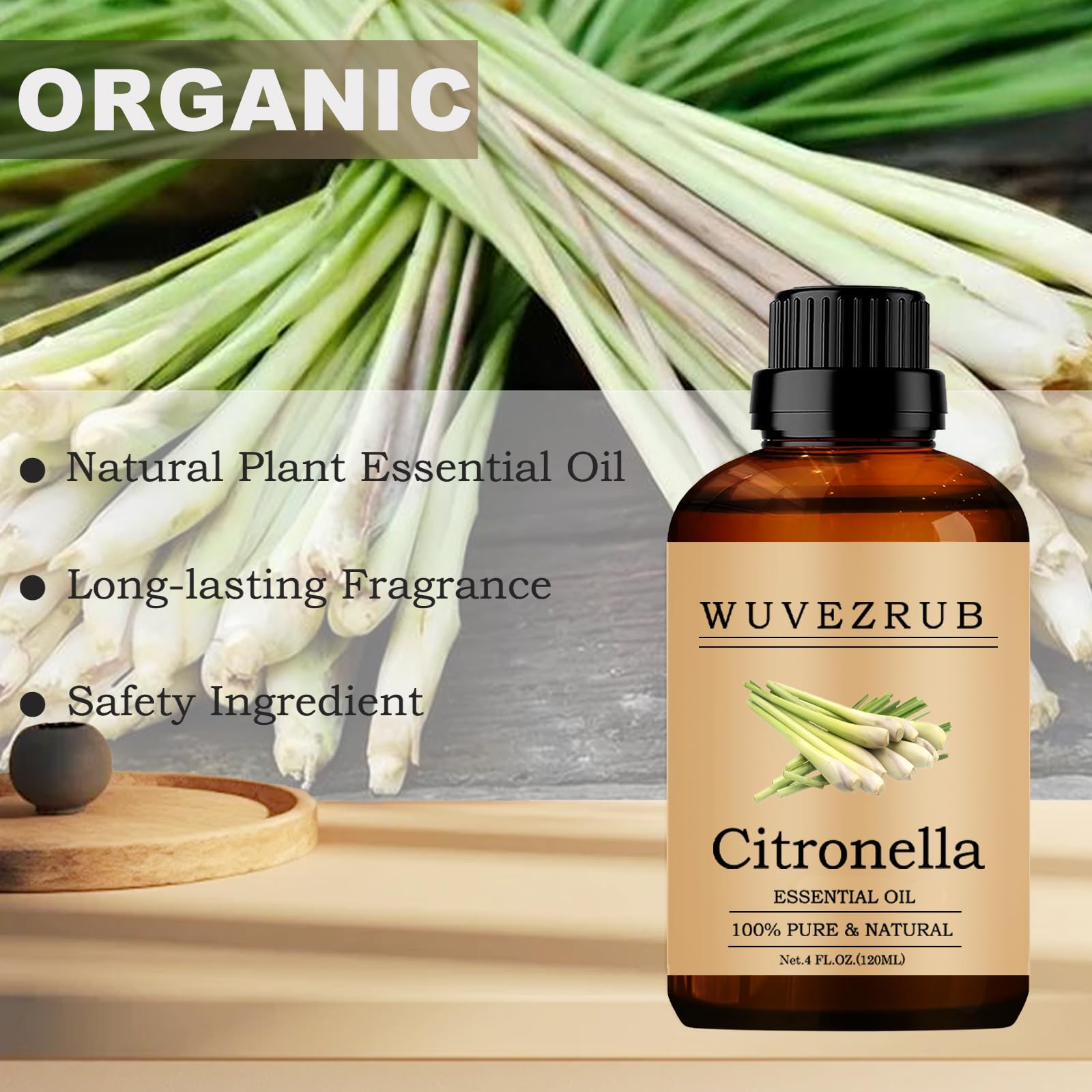 Difusor con Wuvezrub Citronella para un ambiente fresco y natural.