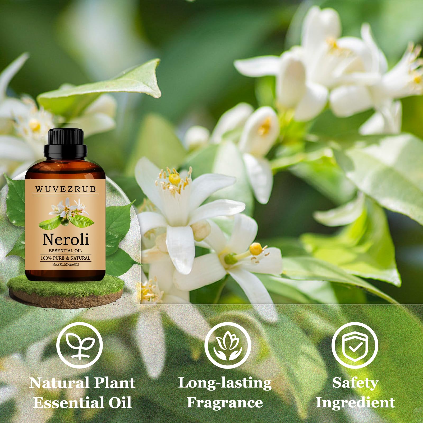 Wuvezrub difusor con neroli, aroma envolvente para la sala.