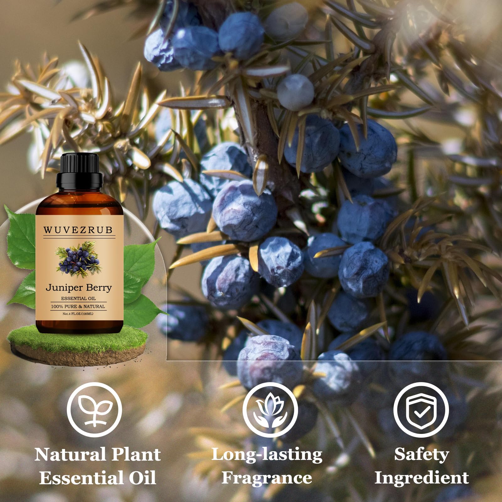 Wuvezrub fragancia casera con aceite de enebro para velas y cosméticos
