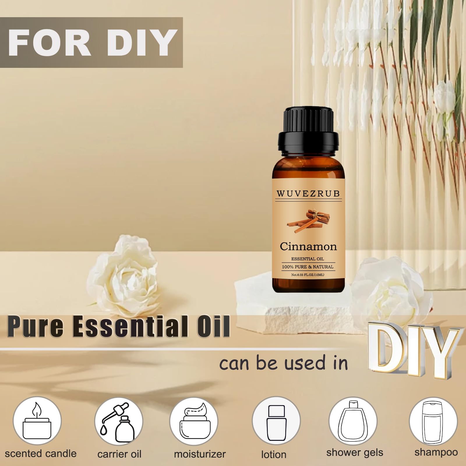 Fragancia casera con Wuvezrub canela para velas y jabones hechos en casa.
