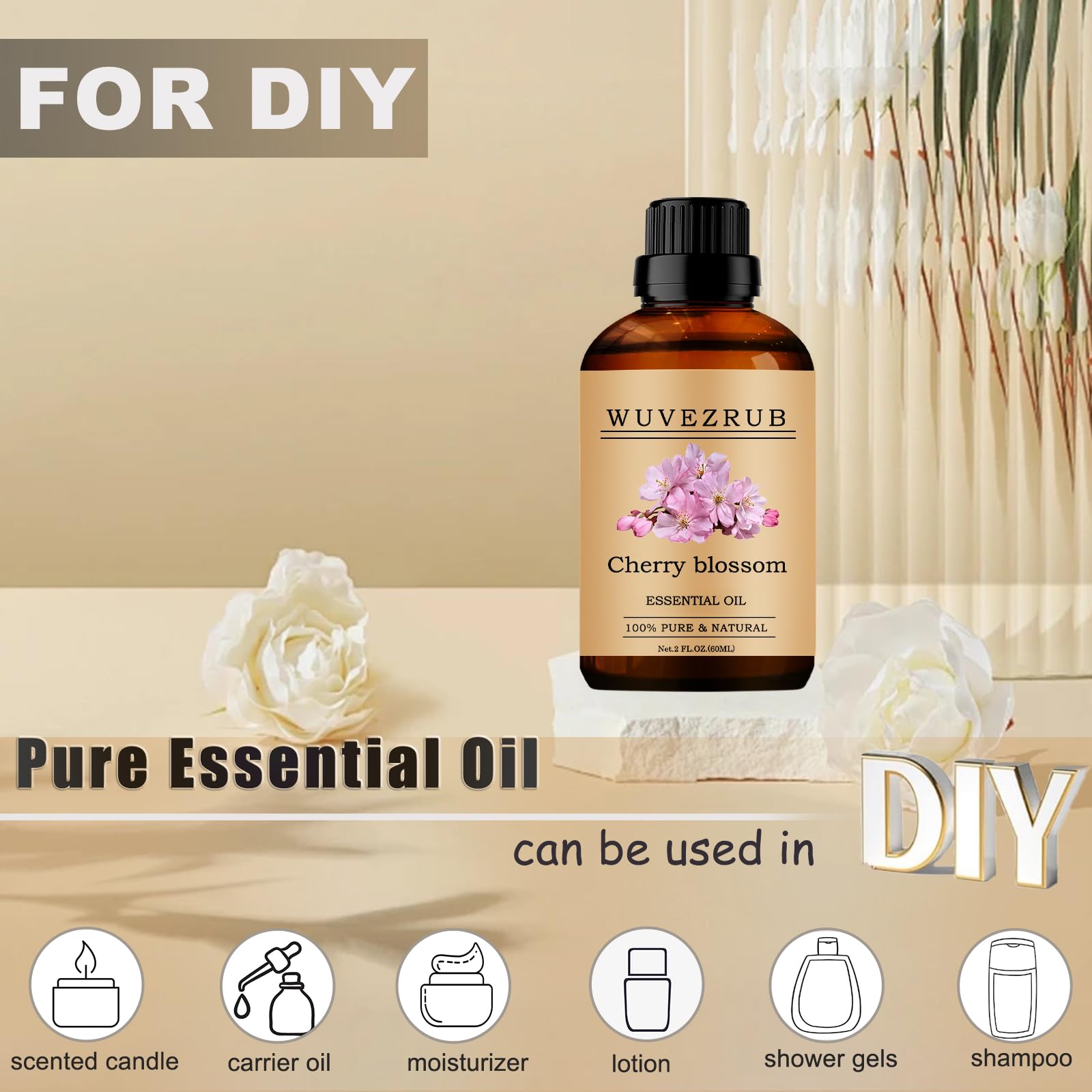 Wuvezrub fragancia para velas y jabones con cerezo.