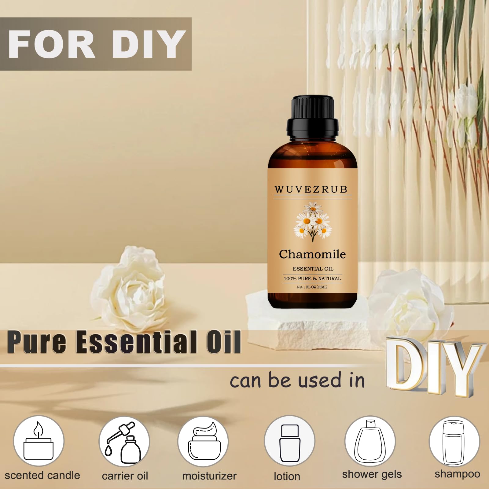 Wuvezrub aceite esencial para fragancias hechas en casa: velas y jabones.