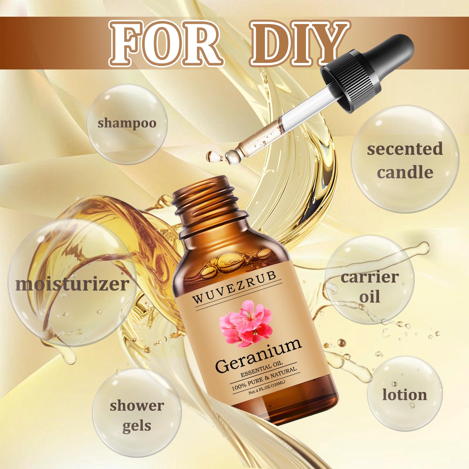 Wuvezrub Geranio difusor para aromaterapia con aroma suave