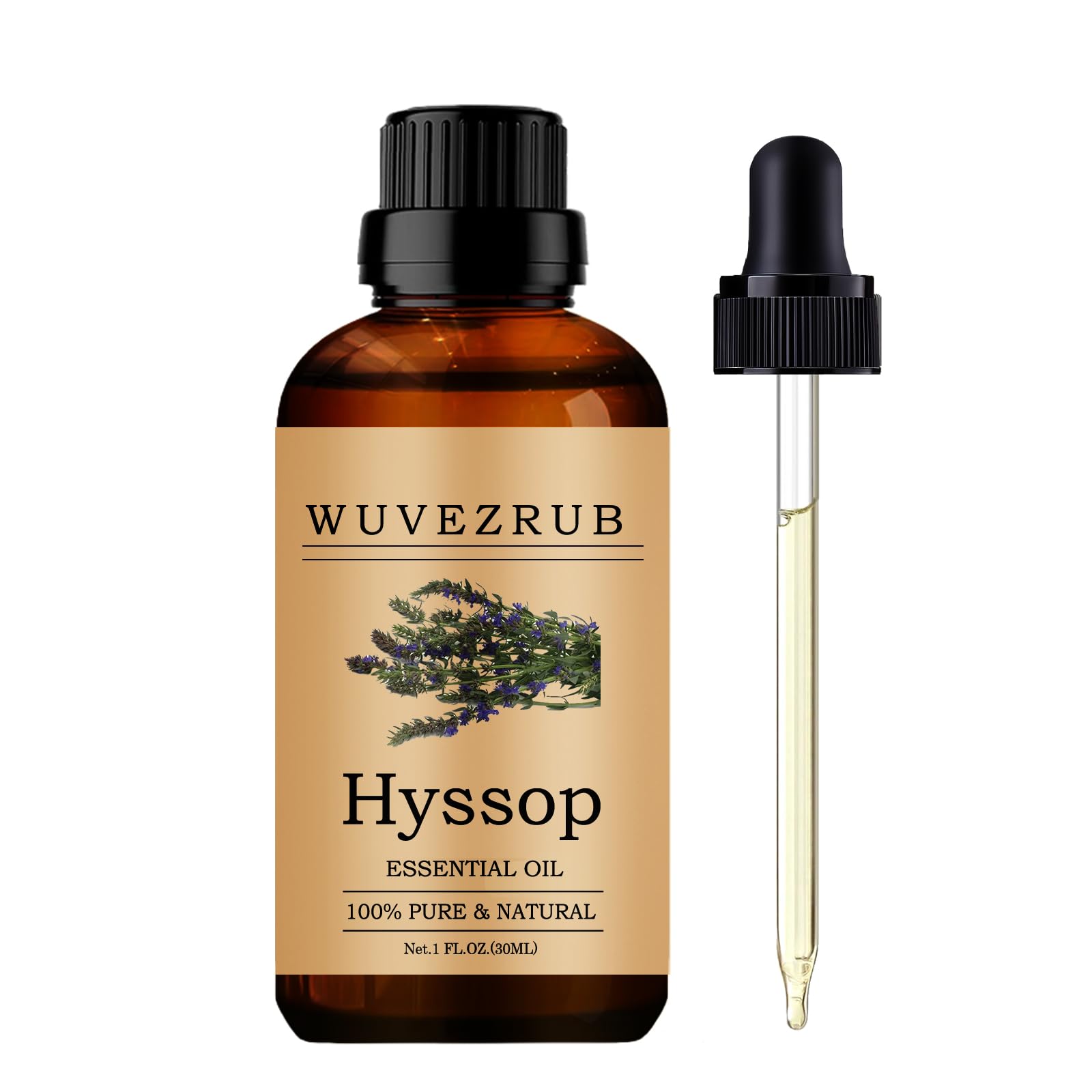 Wuvezrub Hisopo: frasco de aceite esencial de 30 ml para aromaterapia