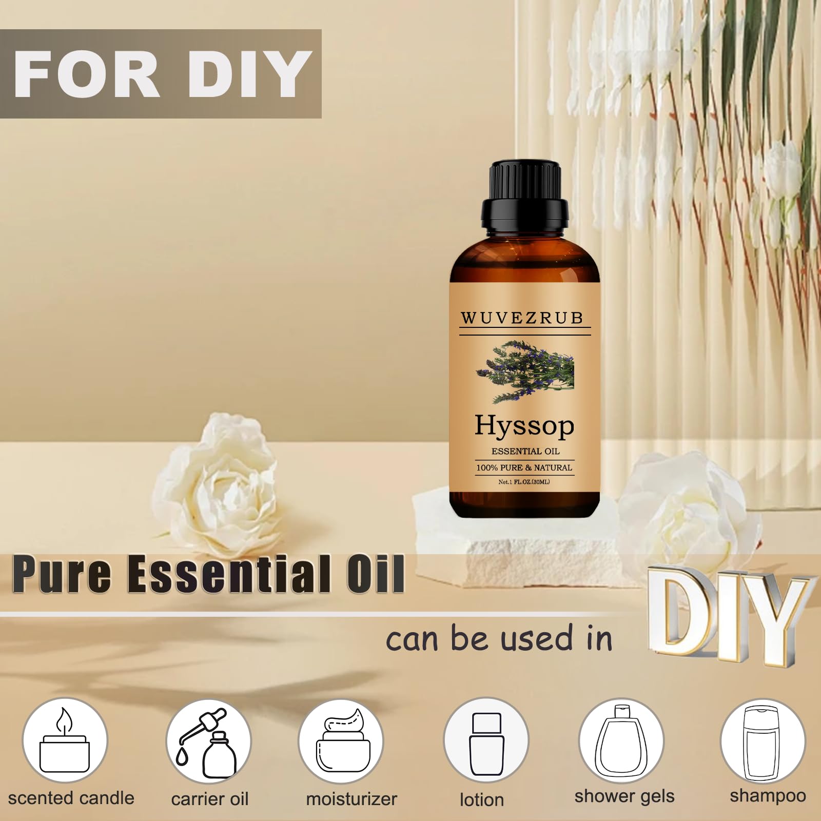 Wuvezrub Hisopo: fragancia casera para velas y jabones