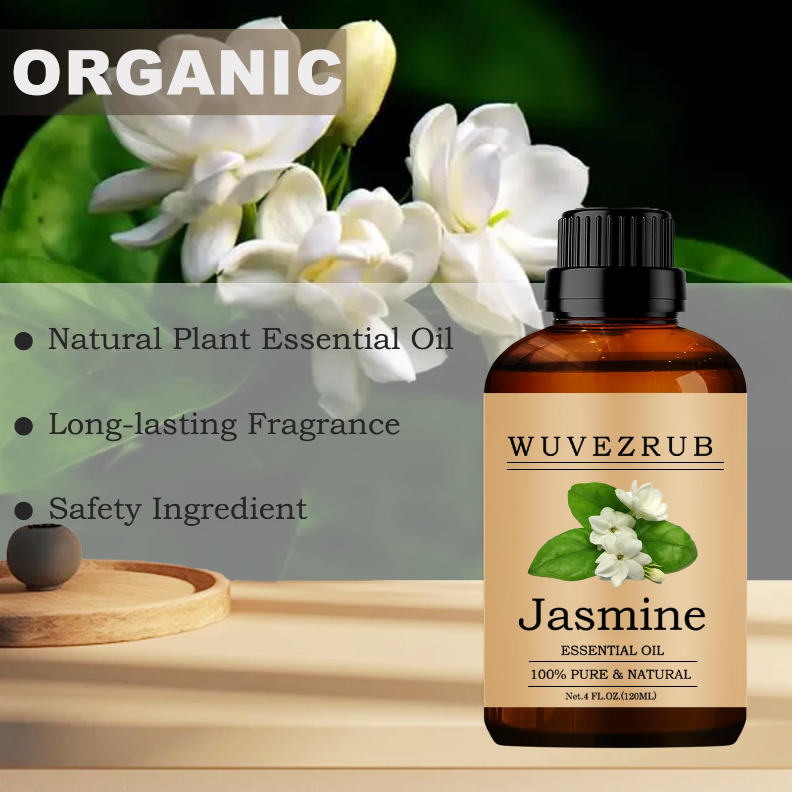 Uso en piel: Wuvezrub Jazmín con gotas en tónico o crema diluido.