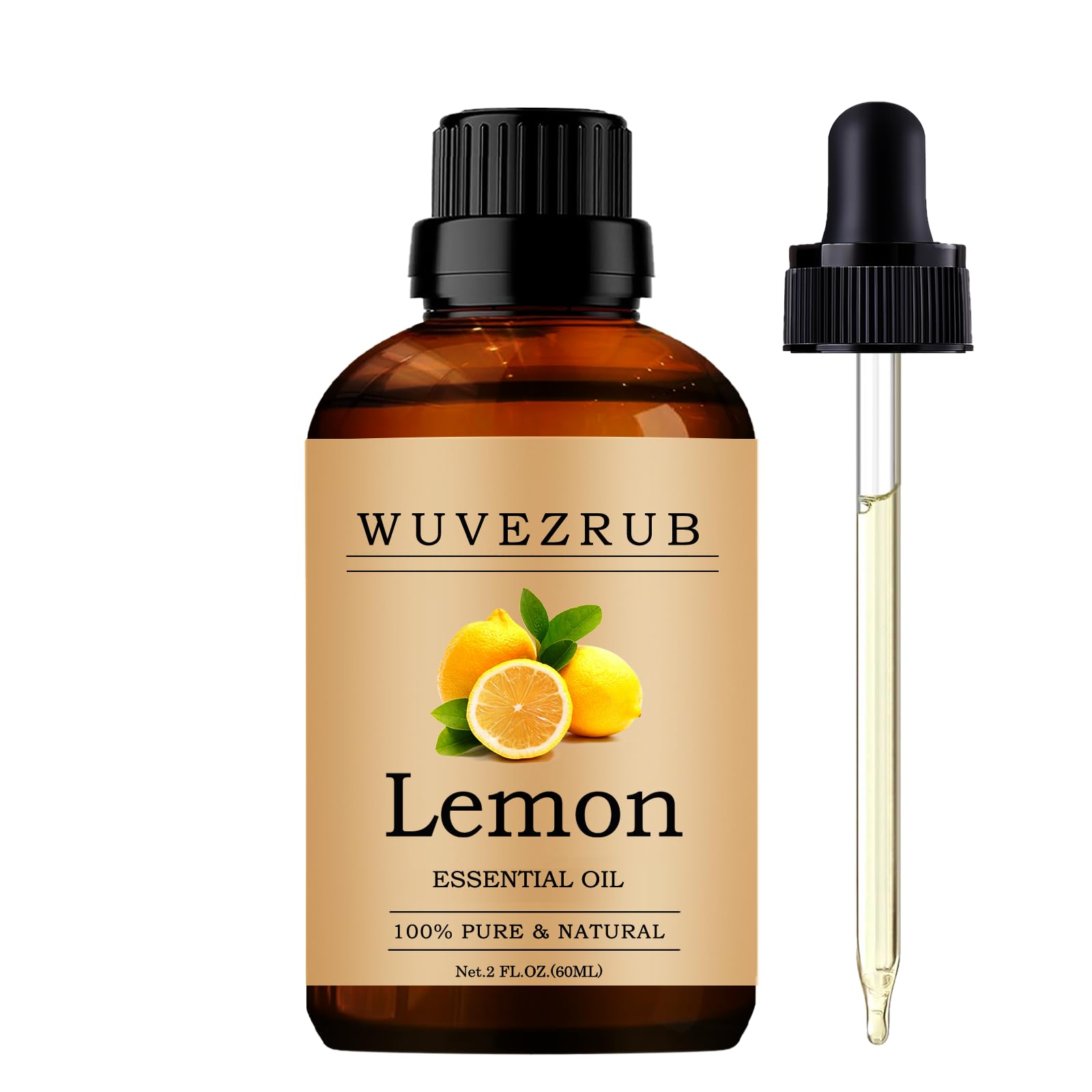 Wuvezrub botella de limón 60 ml, aroma puro para difusión y ambientación suave