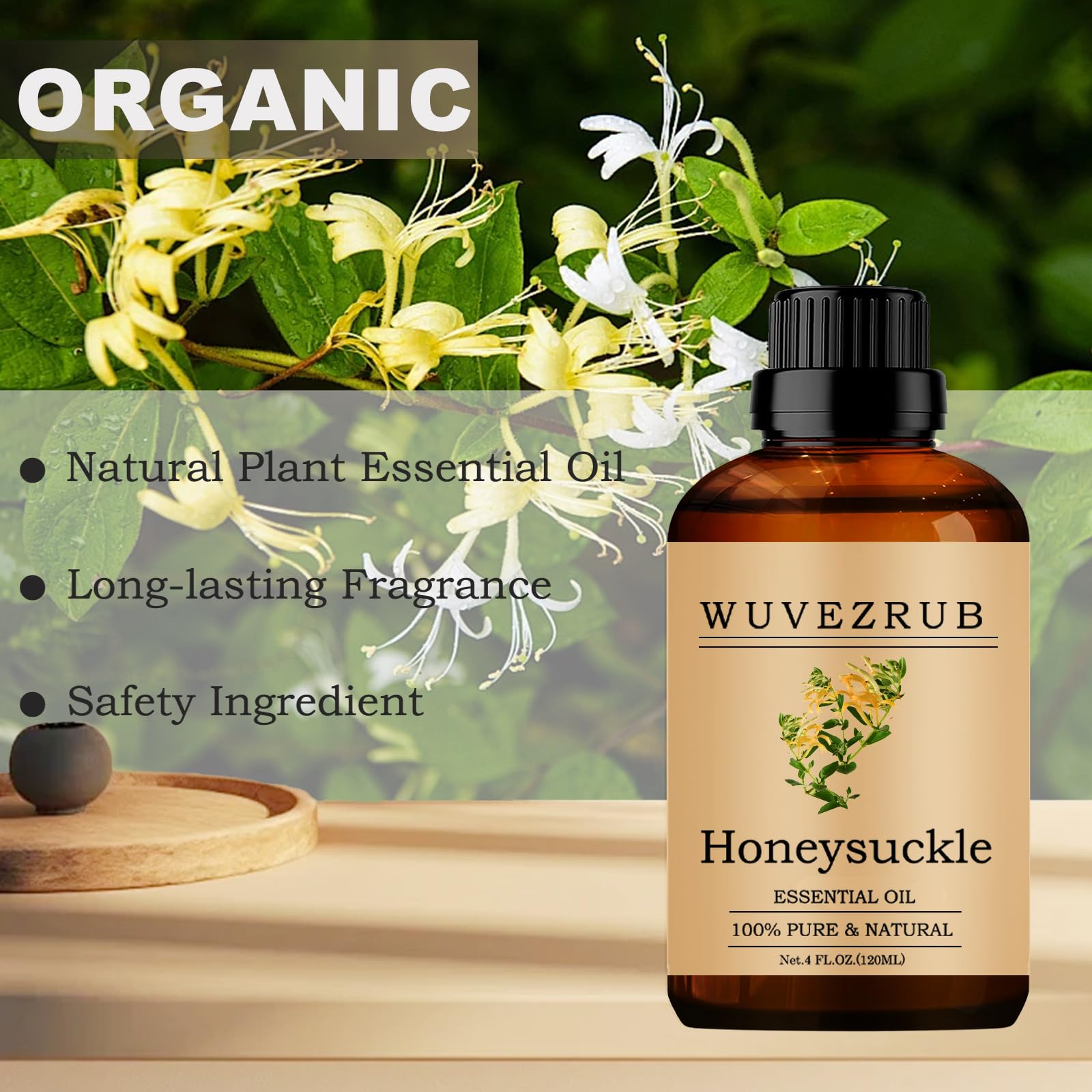Wuvezrub madreselva aplicación piel, añade aroma sutil en tónicos y cremas
