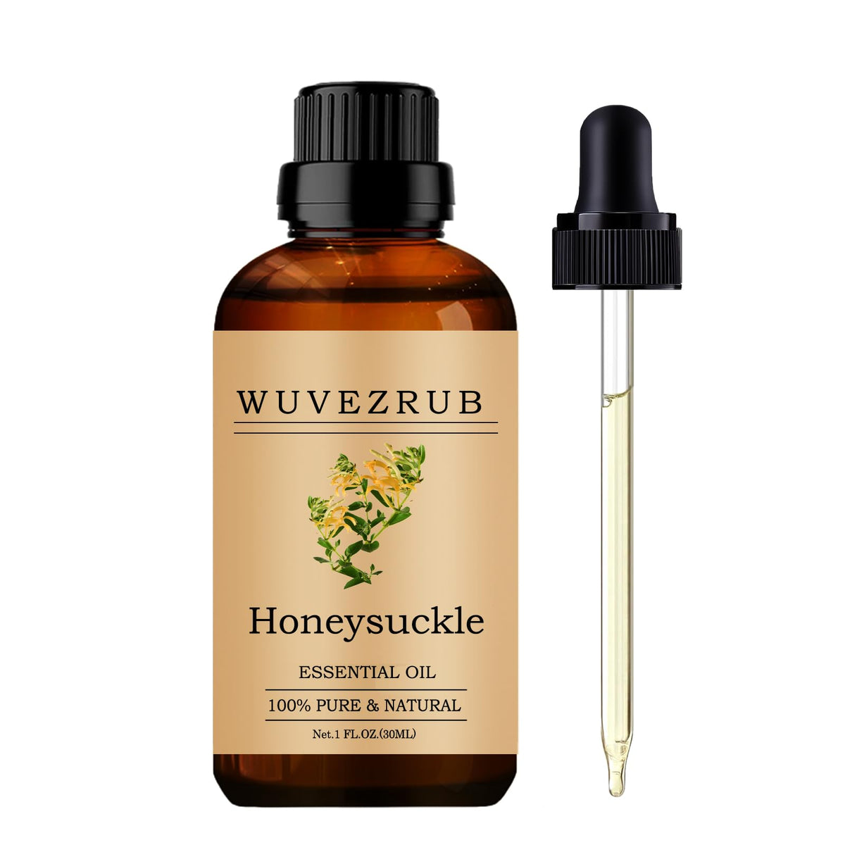 Wuvezrub Madreselva: botella de aceite puro para difusor y aromaterapia suave.