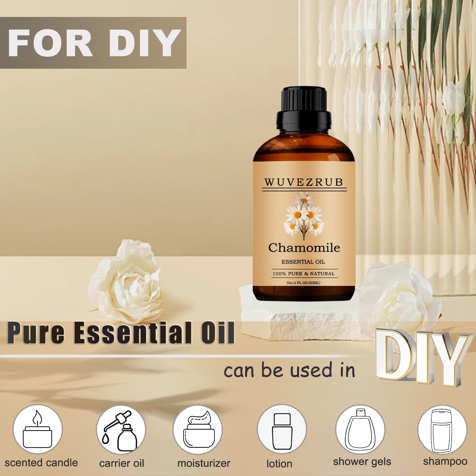 Wuvezrub Manzanilla para uso DIY: fragancia suave en velas y jabones