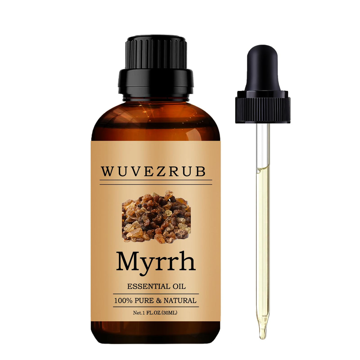 Wuvezrub Myrrh: frasco de aceite esencial de 30 ml para aromaterapia.