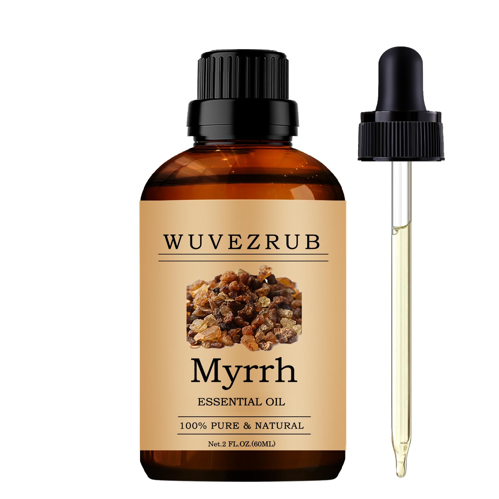 Wuvezrub Mirra aceite esencial en botella de 60 ml para aroma cotidiano
