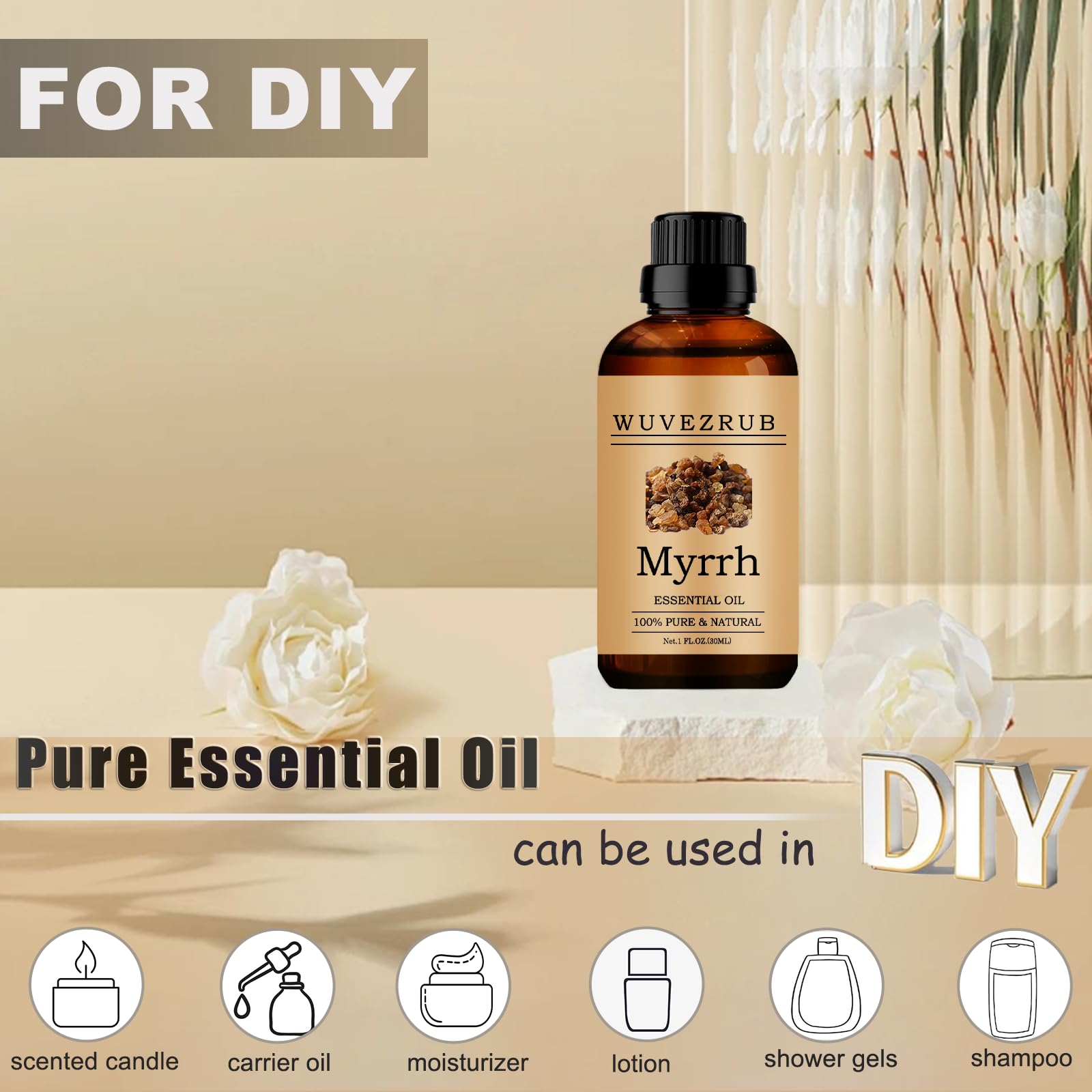 Wuvezrub Myrrh: uso DIY para velas, jabones y lociones.