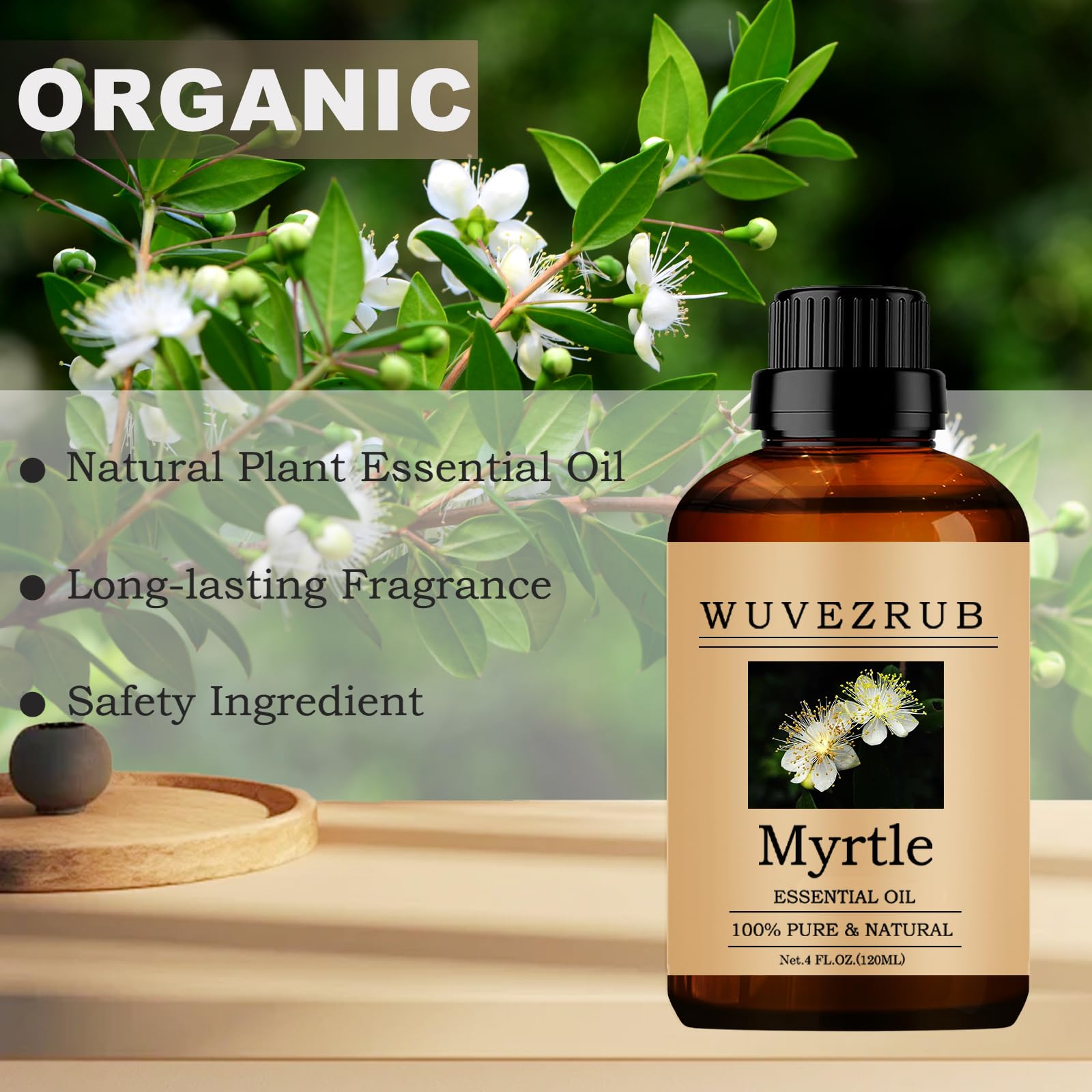 Wuvezrub Myrtle cuidado de piel, añade gotas a productos faciales.