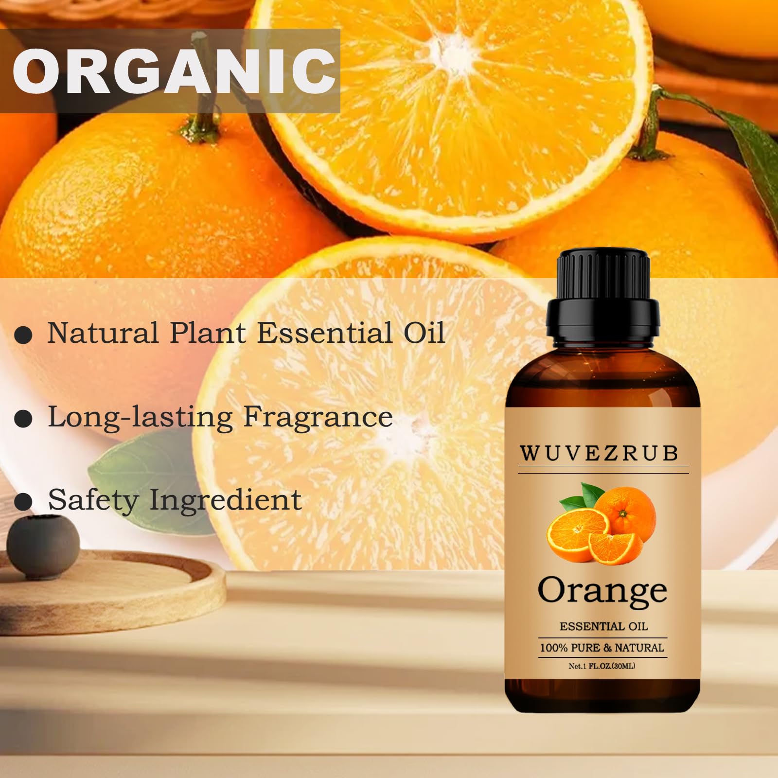 Wuvezrub Naranja: cuidado de la piel con aceite esencial para tónicos, sueros y cremas
