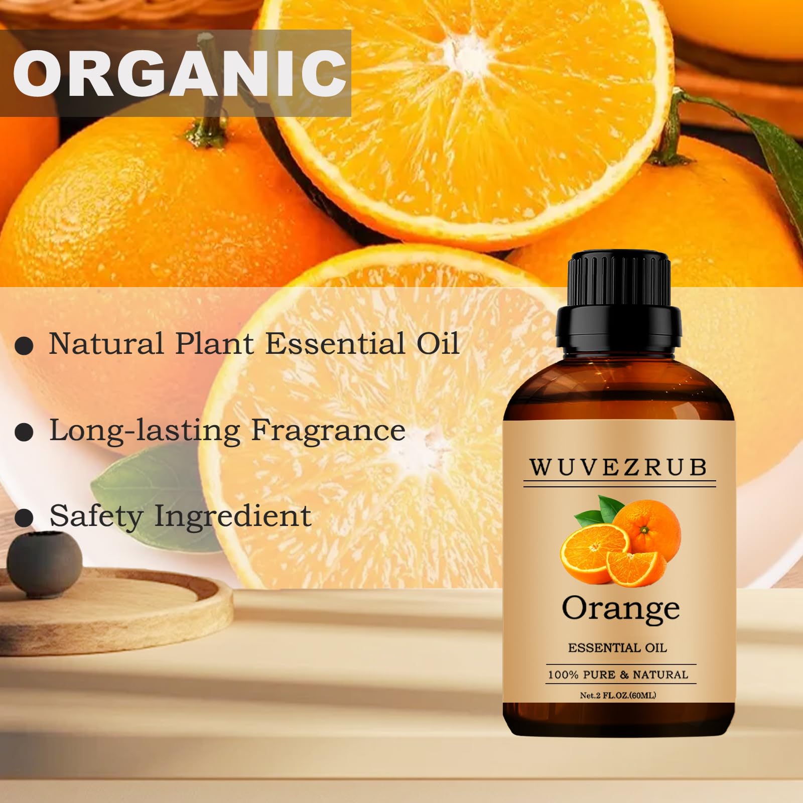 Wuvezrub naranja uso cosmético para tónicos o cremas