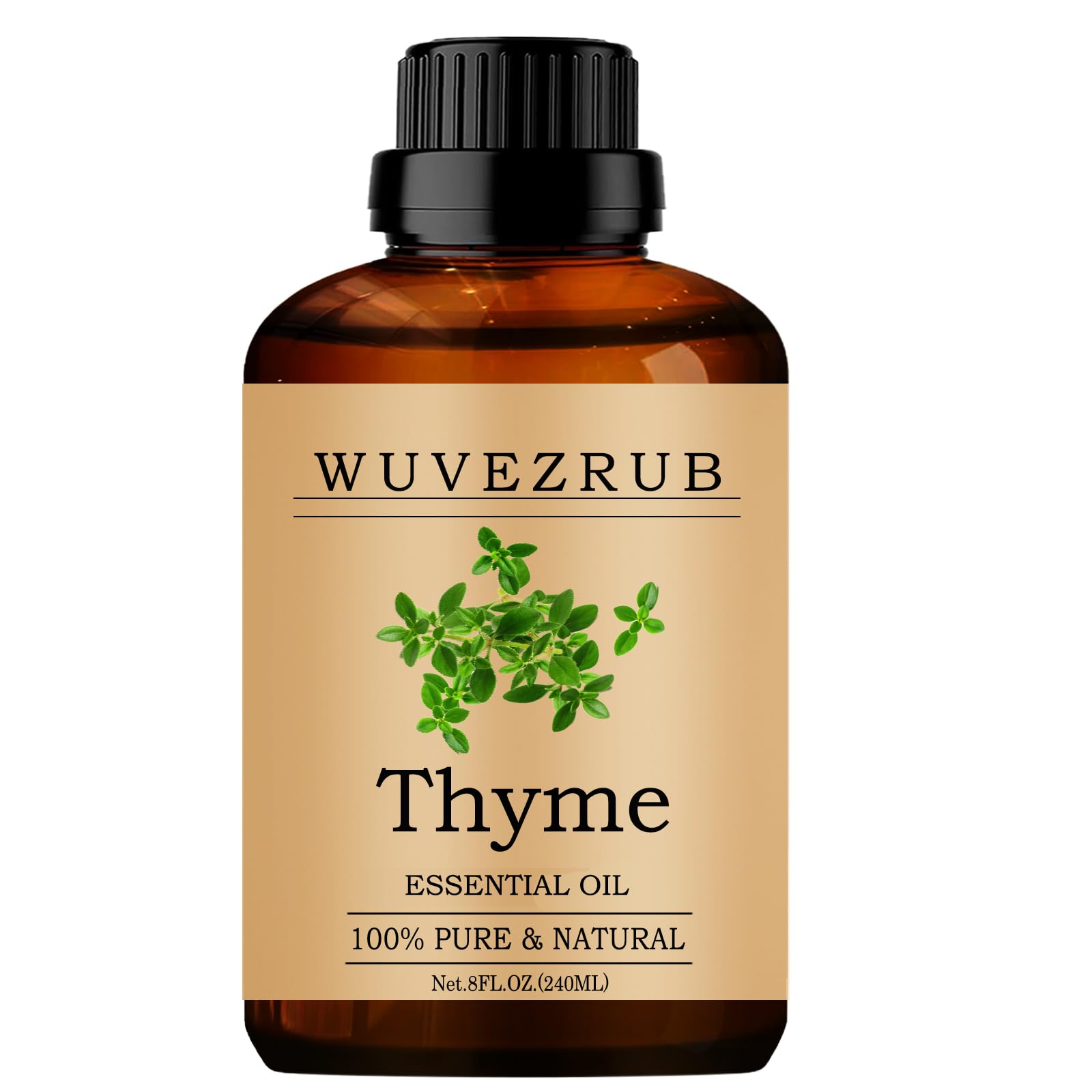 Wuvezrub tomillo - botella de aceite esencial puro para aromas duraderos.