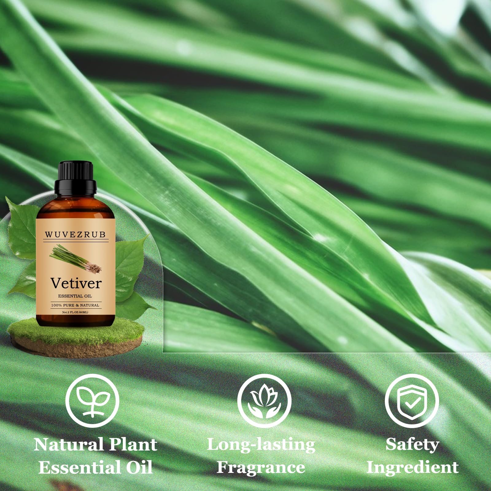 Wuvezrub Vetiver para vela casera, fragancia duradera