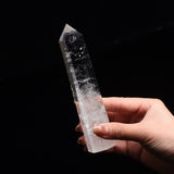 Torre de cuarzo WUYOUSHI, cristal claro, ideal para meditación y concentración.