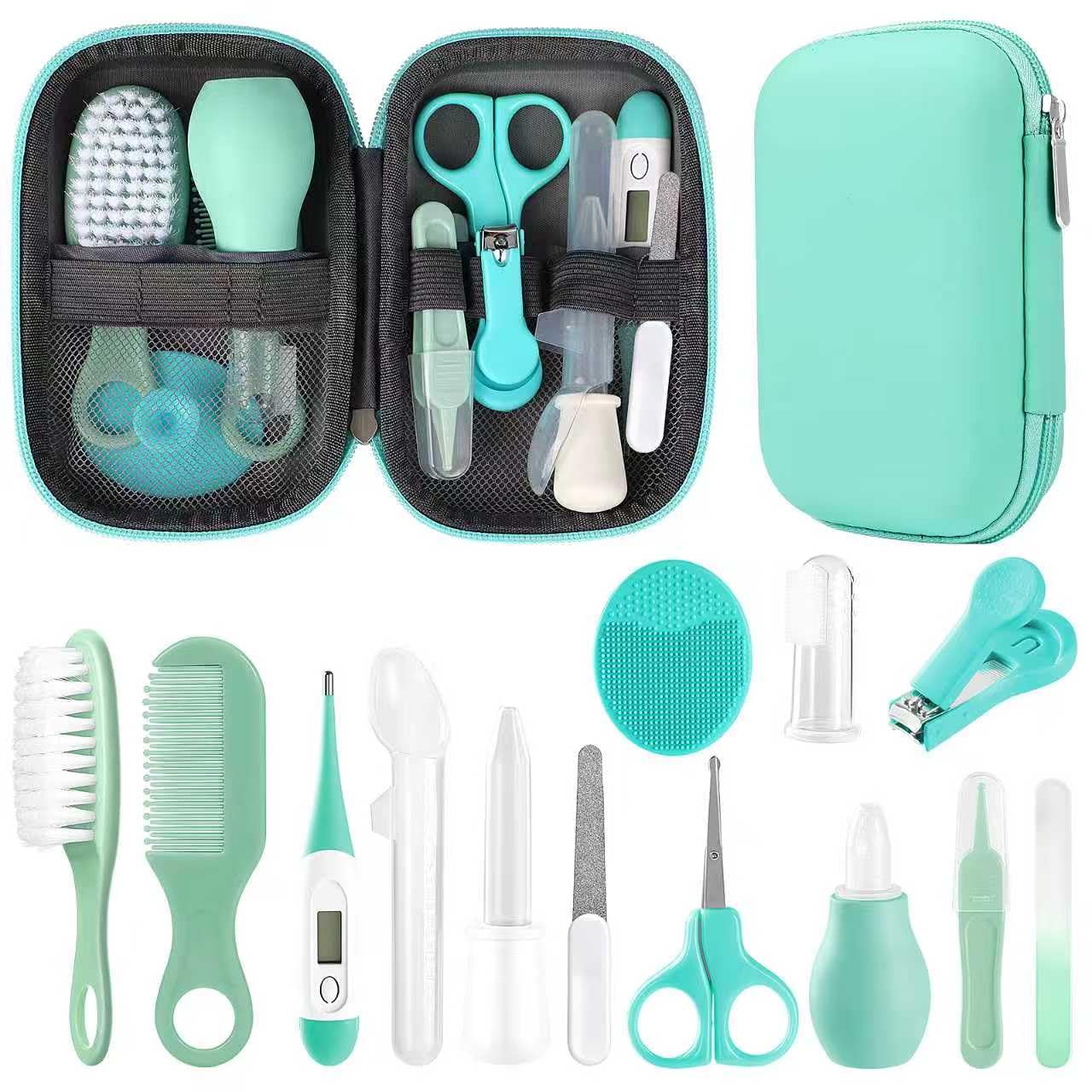 WXA kit cuidado bebé - cepillo pelo suave para peinar y relajar al bebé.