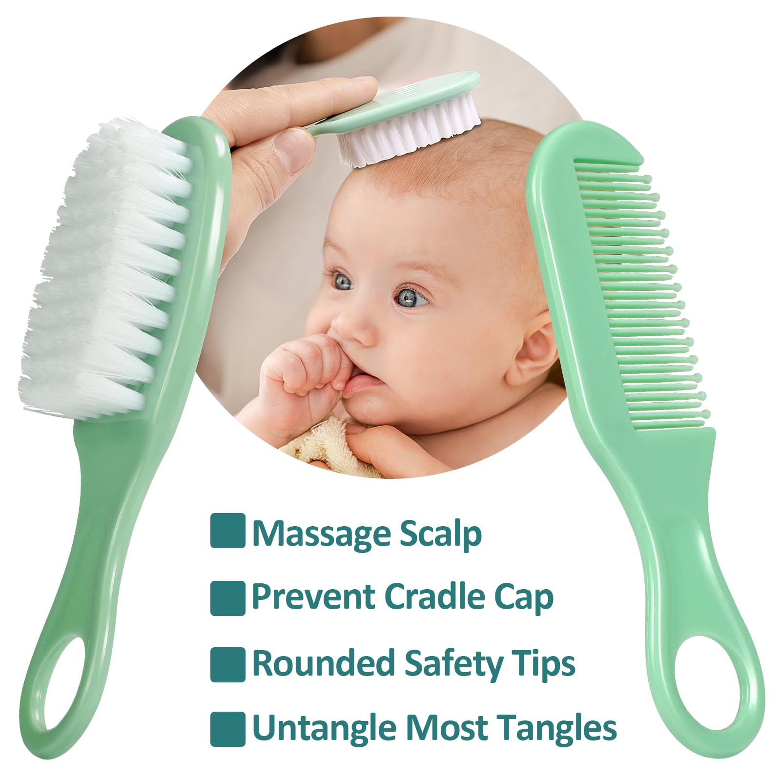 WXA kit cuidado bebé - cortauñas seguro para uñas pequeñas y delicadas.