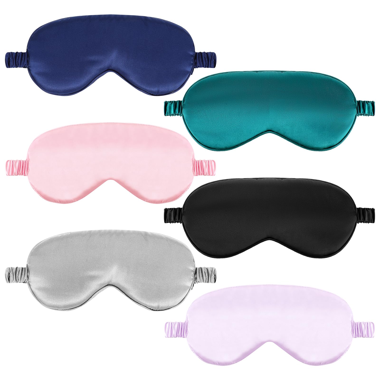 WY LIGHTING LEVEL mascaras seda dormir pack seis, descanso cómodo sin luces
