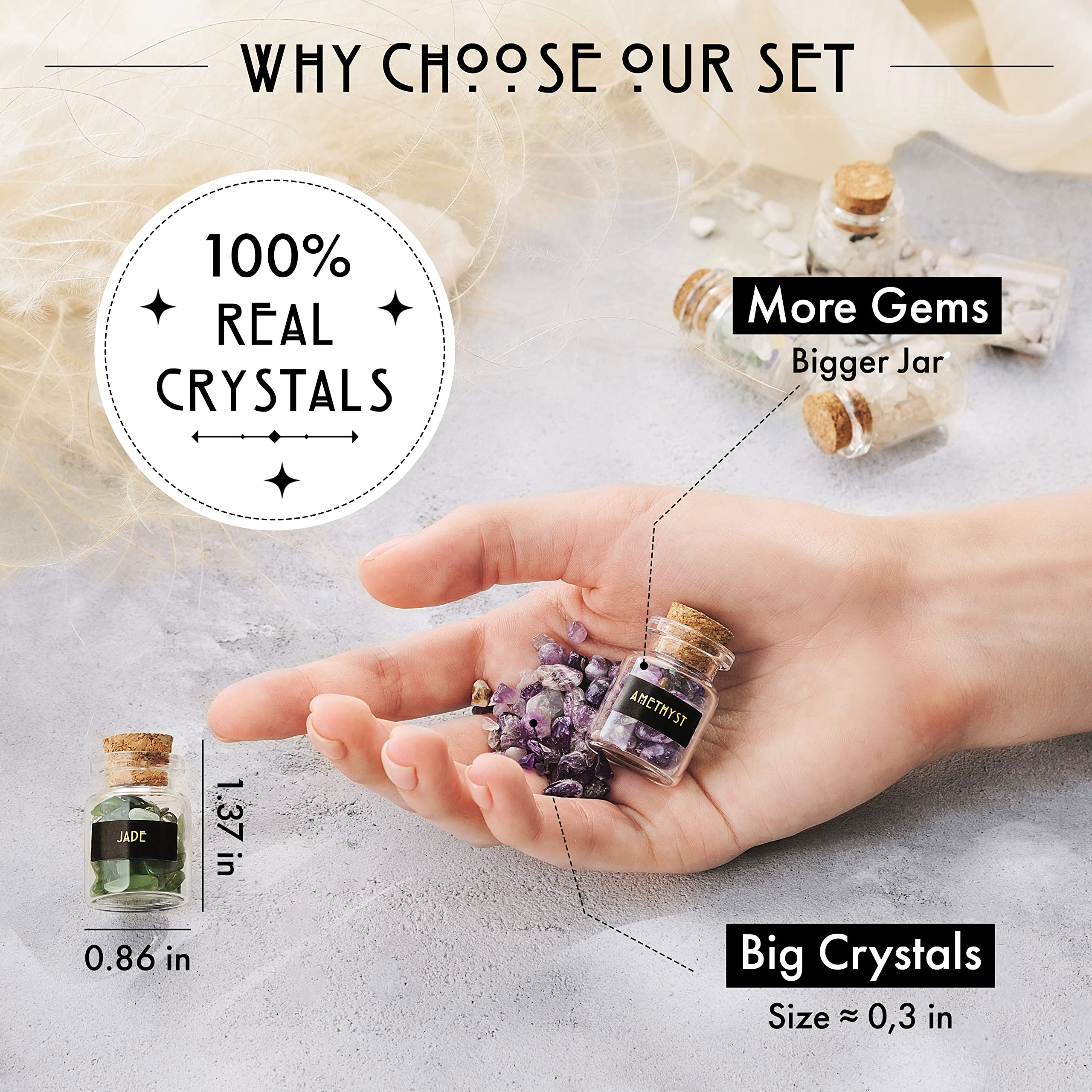 Wyspell mezcla de gemas para rejilla de cristal y rituales