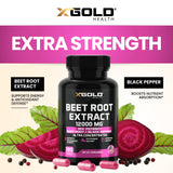 X Gold Health cápsulas vegetarianas con nitratos naturales para vitalidad diaria.
