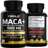 Cápsulas veganas X Gold Health, no OGMs, fabricadas en EE. UU.