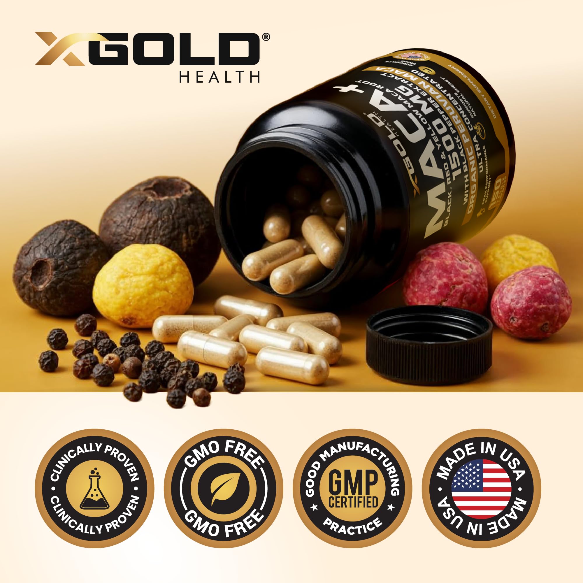 Extracto de pimienta negra de X Gold Health, mejora absorción de nutrientes.