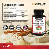X Gold Health cápsulas de Ginkgo Biloba para enfoque y claridad mental