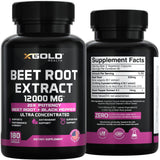X Gold Health nutrientes antioxidantes de la remolacha para bienestar.