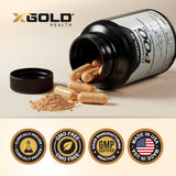 X Gold Health PQQ 20 mg: imagen de fabricación en EE UU bajo BPM