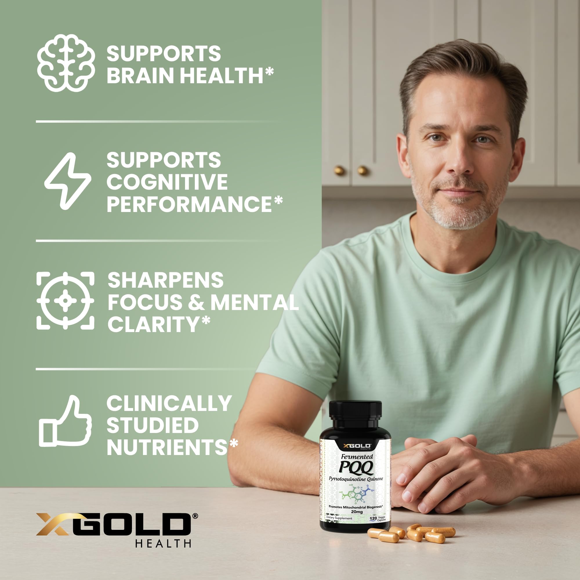 X Gold Health PQQ 20 mg: visual de fermentación premium para mayor biodisponibilidad