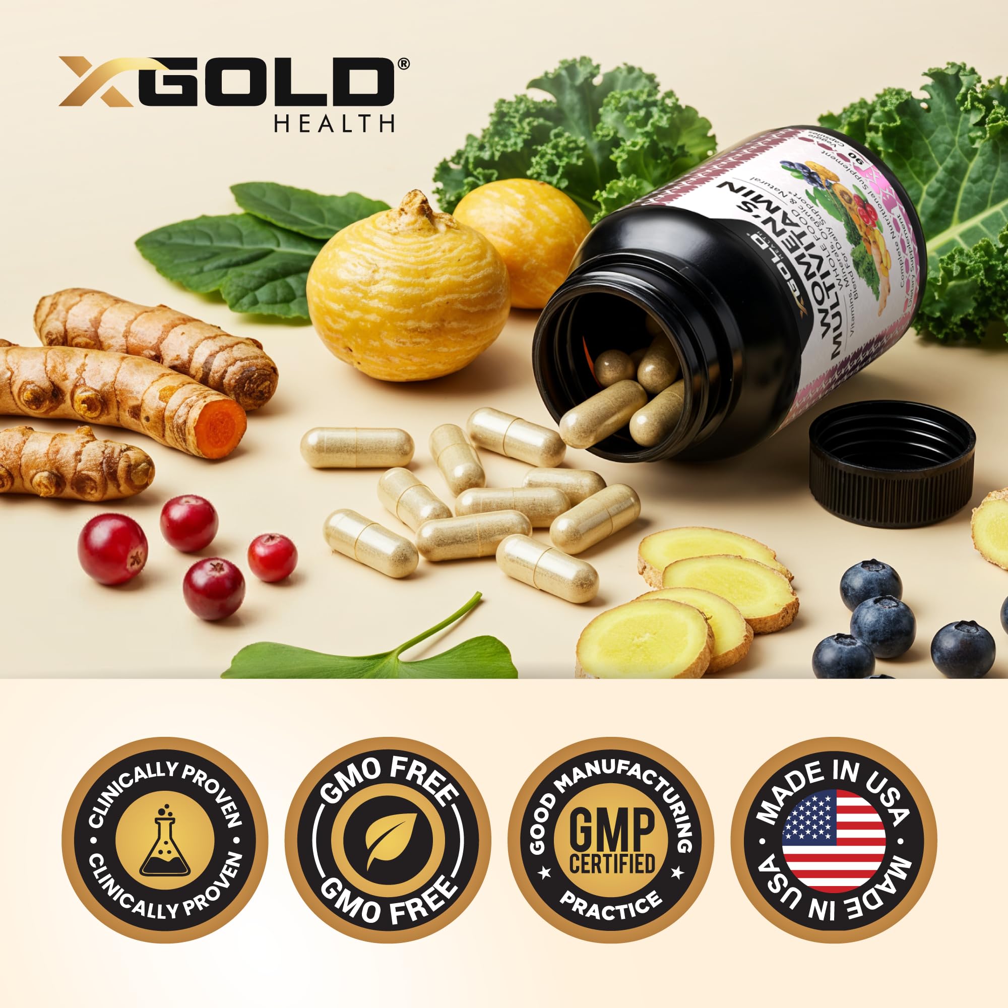 X Gold Health soporte inmune con vitamina C y zinc para la temporada.