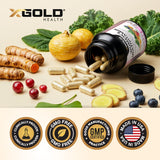 X Gold Health soporte inmune con vitamina C y zinc para la temporada.