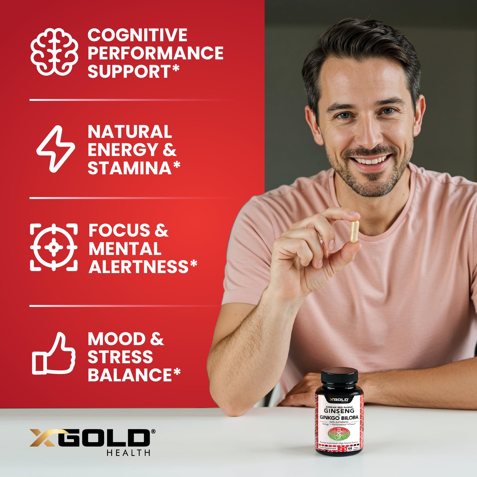 X Gold Health cápsulas veganas sin OMG para uso diario
