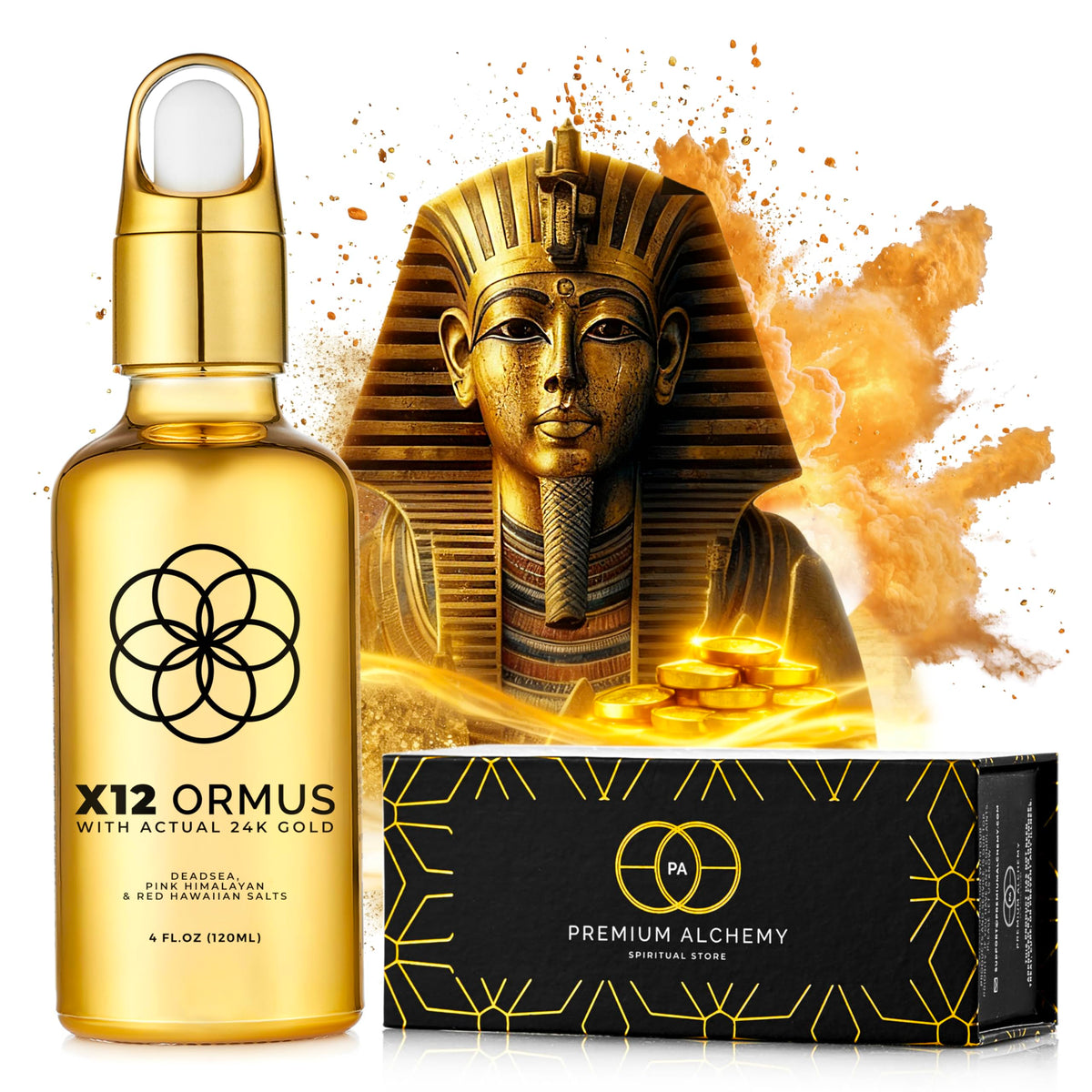 X12 Ormus: botella vertiendo, ritual de energía suave y enfoque claro