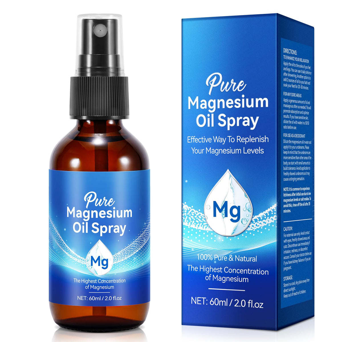 Xaarty aceite de magnesio para pies en frasco de cristal con hidratación suave.