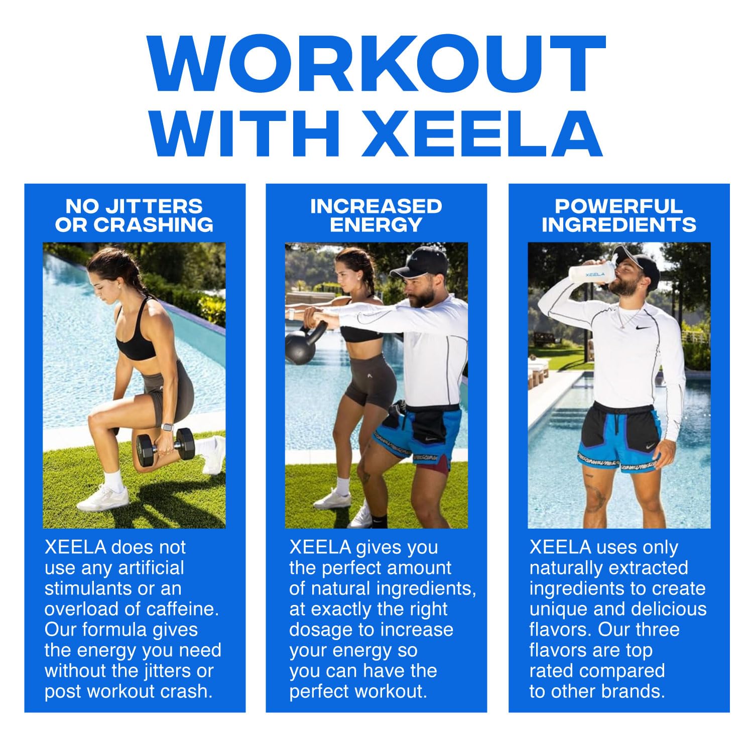 XEELA Pre Entrenamiento – creatina para potencia y repeticiones consistentes.