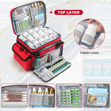 XHGWJSX bolsa con alta capacidad para medicamentos, vitaminas y suministros de emergencia.