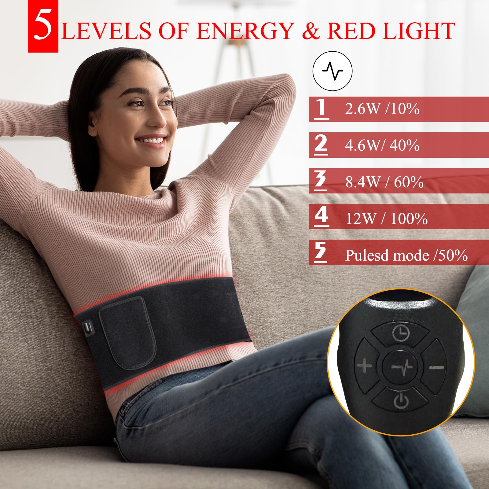 Xingruyu Cinturón con control de intensidad y temporizador