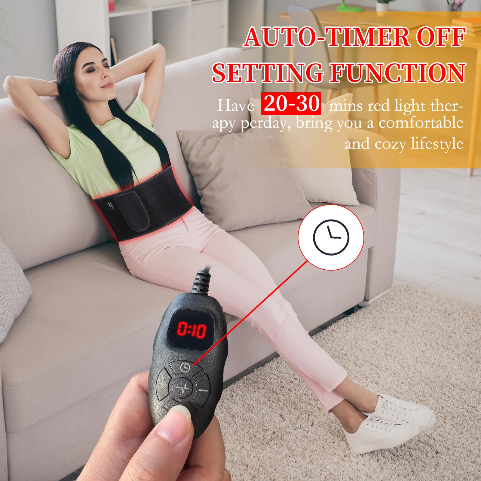 Xingruyu Cinturón compatible con voltaje 100-240V y USB