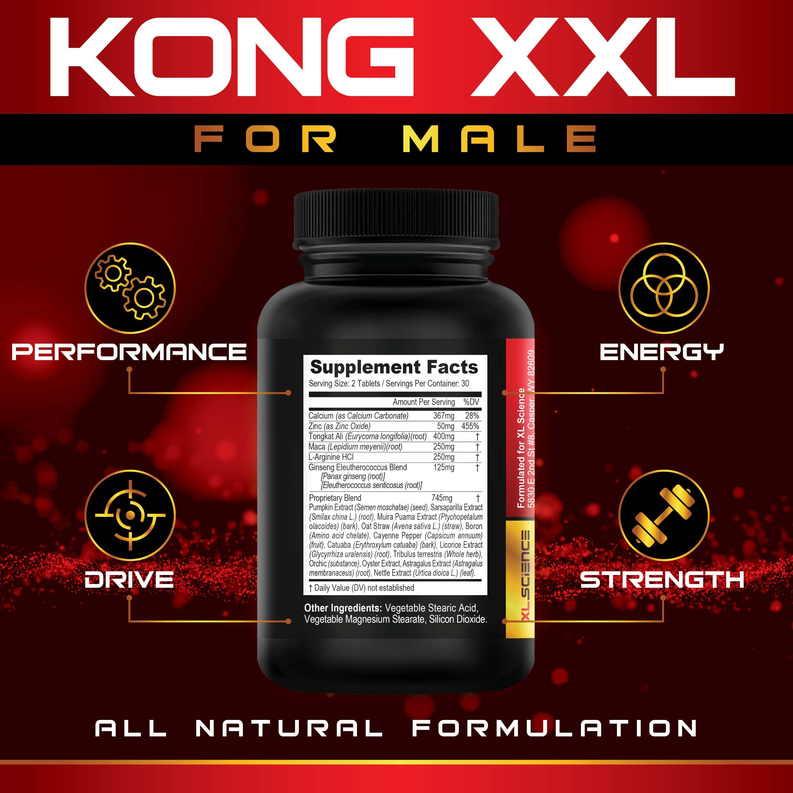 Kong XXL: primer plano de cápsulas para uso diario y comodidad.